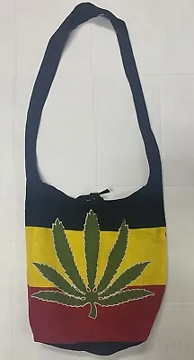 Boho Hippie Marijuana Print Crossbody Shoulder Bag Purse • $12.99