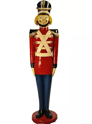 5' Red Christmas Toy Nutcracker Resin Statue Prop Display With Base • $676.20