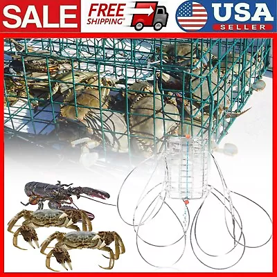 Metal Crab Lobster Trap Snare Cage Pot Pier Boat Rod Beach Sea Fishing Usa • $10.31