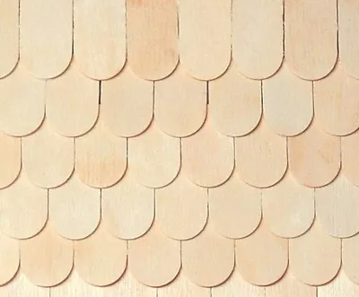 Dollhouse Miniature Unfinished Whitewood Fishscale Shingles • $12.67