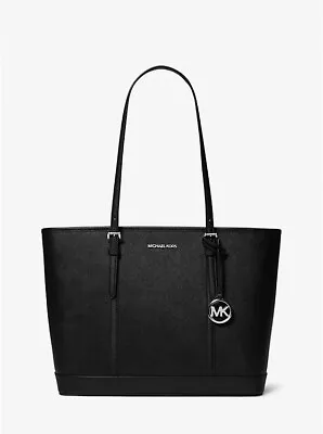 Michael Kors Jet Set Travel Saffiano Leather Top-Zip Tote Bag • $165