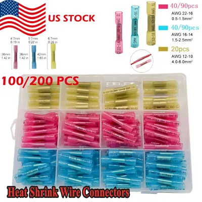 200/100x Heat Shrink But Connector Waterproof Electrical Wire Marine Butt Splice • $15.15