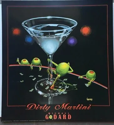 Michael Godard Dirty Martini Poster 24 X 26 • £41.31