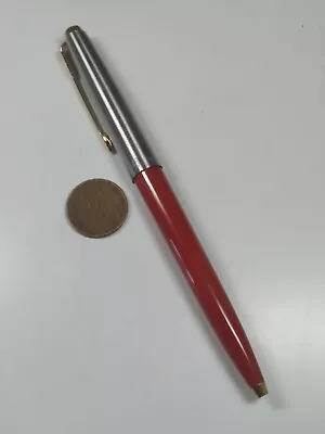 New Old Stock Vintage Parker 45 Ballpoint Pen Bright Red Chrome Gold Trim • $55