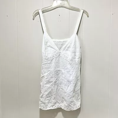 Michael Kors Eyelet Camisole White Tank Top Size 14 • $11.90