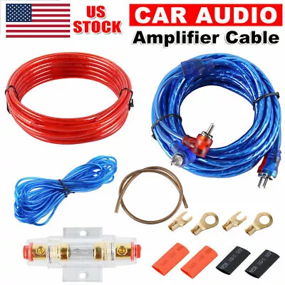 Car SoundBox Audio 8 Gauge Amp Amplifier Install Wiring Kit RCA FUSE Power Cable • $10.99