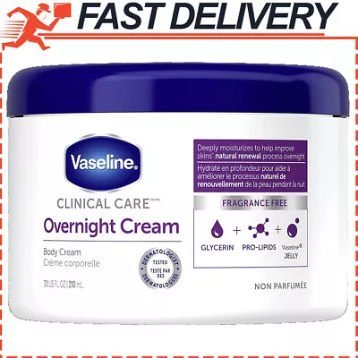 Vaseline Clinical Care Body Overnight Cream Extremely Dry Skin Rescue 7.1 Oz • $13.75