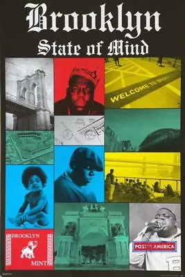 Brooklyn State Of Mind Biggie Smalls Poster 24 X 36 • $156.59