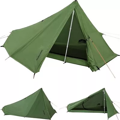 Trekking Pole Tent For Backpacking Ultralight Backpacking Waterproof 1 Person • £55.95