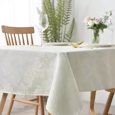 Maxmill Jacquard Table Cloth Damask Pattern Spillproof Wrinkle Resistant Oil Pro • $46.79