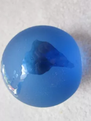 Vintage Satin Blue Glass World Globe Paperweight • $16.99