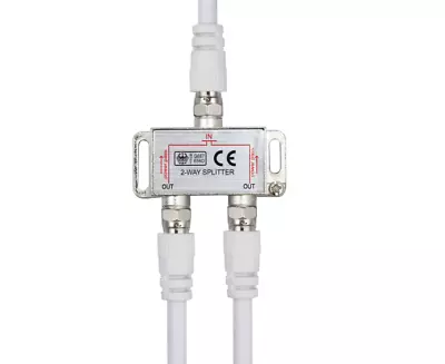 $6.85 • Buy T23 2 Way F Type Female Screw Connector Virgin Sky BOX TV Satellite Y Splitter