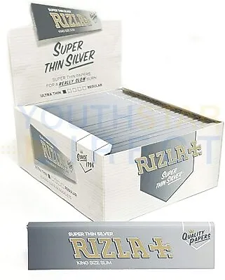 Rizla Silver King Size Slim Ultra Thin Cigarette Smoking Rolling Papers Original • £26.99