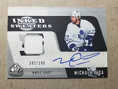 2006-07 SP Game Used Michael Peca Autograph Jersey /100 Toronto Maple Leafs • $5.40