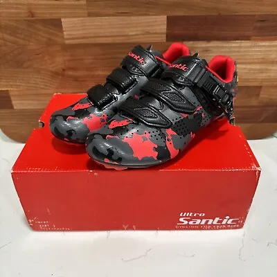 Santic Cycling Unisex Road Bike Shoes (Men Size 7 US) - Red • $29.99