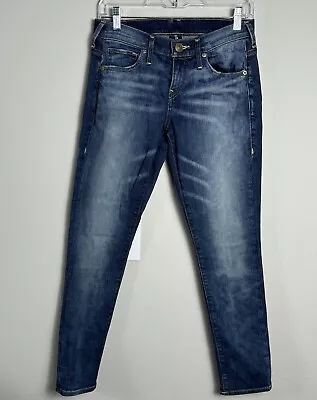 True Religion Cameron Jeans Slim Boyfriend Dark Wash Distressed Size 25 • $24.97