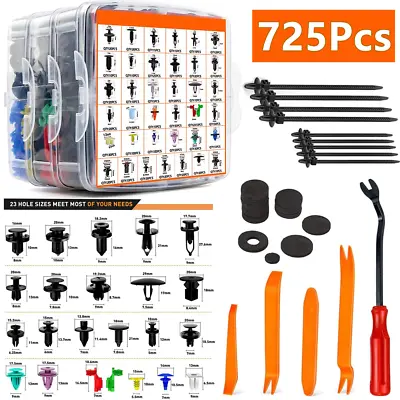 725Pcs Car Trim Clips Pins Retainers Rivet Panel Fasteners Bumper Removal Tools • £10.99