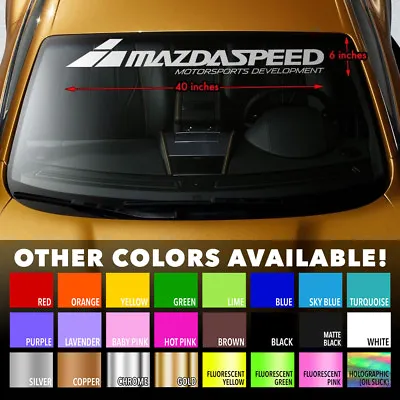 MAZDA MAZDASPEED STYLE #2 Windshield Banner Vinyl Premium Decal Sticker 40 X6  • $18