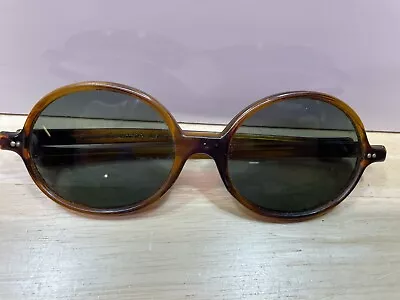 Vintage Foster Grant Sunglasses Round Brown Frames 80s Womens • $25