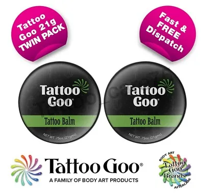 £12.99 • Buy Tattoo Goo Original Aftercare Salve 2 X Large Tins TWIN PACK Heals & Protects