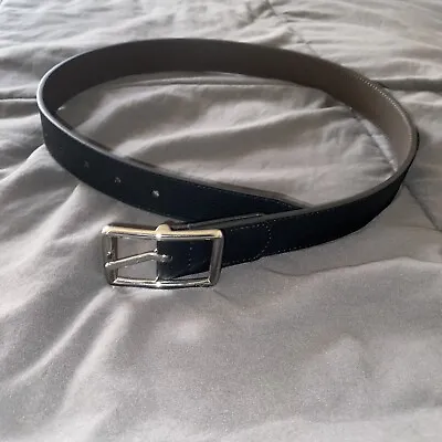 Michael Kors Black Brown Reversible Leather Belt Small Used 30” 75cm Matte Clasp • $16