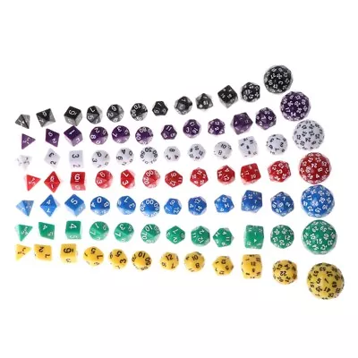 12pcs/Set Multi-sided Polyhedral Dice D4 D6 D8 D10 D12 D20 D24 D30 D60 Dungeons • $18.73