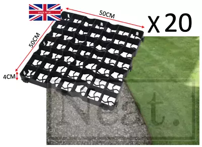 £48.99 • Buy 20 X Gravel/Grass Grid Paver Base Greenhouse Deck Path Turf Lawn Shed Garden