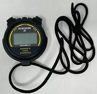 Accusplit Survivor III Magnum XL Event Stopwatch Cumulative Split Large Display • $5.99