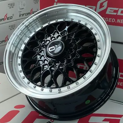 4 Pcs Replica BBS-RS Wheels 15X7 Black Machined For E30 MX-5 RX7 MR2 Mini • $849.99