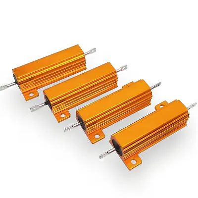 US Stock 4pcs 4 Ohm 4 50W Watt Aluminum Housed Metal Case Wirewound Resistors • $13.61