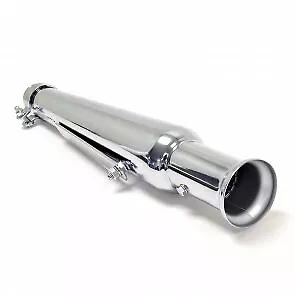 £78.99 • Buy Universal Tulip End Style Straight Megaphone Silencer Chrome 18.5  Cafe Racer