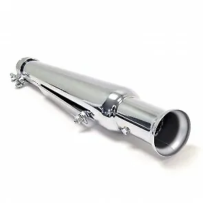 Universal Tulip End Style Straight Megaphone Silencer Chrome 18.5  Cafe Racer • £78.99