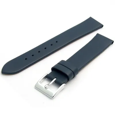 £9.99 • Buy Smooth Calf Leather Replacement Watch Strap - Dark Blue - 16mm 18mm 20mm - W111