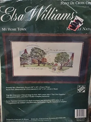  ELSA WILLIAMS Counted Cross Stitch Kit MY HOME TOWN 02109 • $22.99