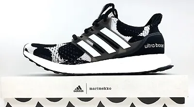 NWB Adidas ULTRABOOST DNA X Marimekko Women's Running Shoes Black White GZ8686  • $67.49
