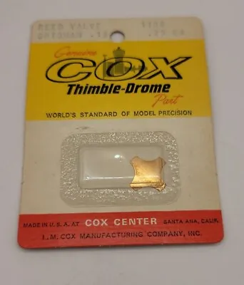 Cox Reed Valve For Sportsman .15 Engine Thimble Drome Genuine Cox 1108 • $33.70