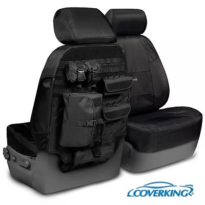 NEW Tactical Ballistic Solid Black Seat Covers W/Molle System / 5102069-01 • $279.99