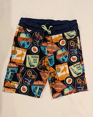 Gymboree Boys Surfer Sea Turtle & Sailing Navy Blue Swim Trunks Shorts  SIZE 5 • $12.99