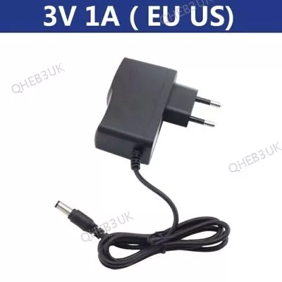 3V 1A 1000ma AC To DC Power Supply Adapter 100V-240V Charger 5.5mmx2.5mm 6H • £2.74