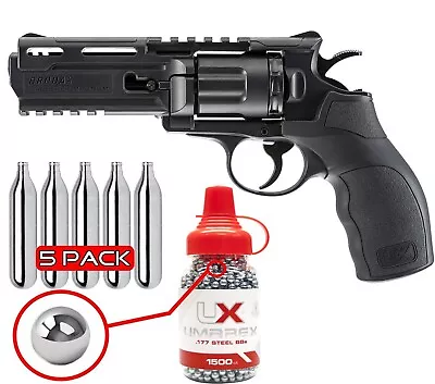 Umarex Brodax .177 Cal Air Pistol CO2 Revolver W/ CO2 & BB Jug Bundle (2252109) • $47.95