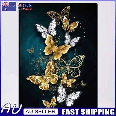 Full Round Diamond Painting Butterfly 5D DIY Wall Pictures Rhinestone Drawing AU • $9.89