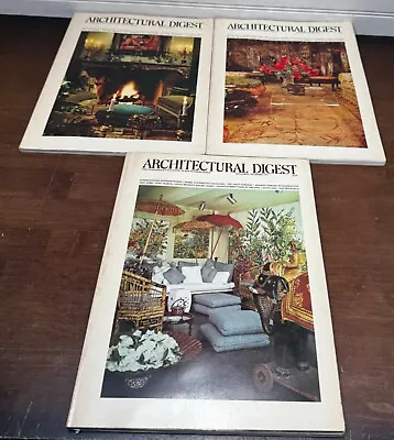 Vintage 1975 ~ Lot Of 3 ~ Architectural Digest Magazines Interior Design • $50