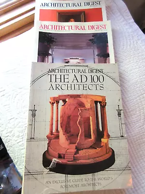 Architectural Digest X3 1991 Ad 100 Architects + Feb. & Sept. 662 Total Pages • $4