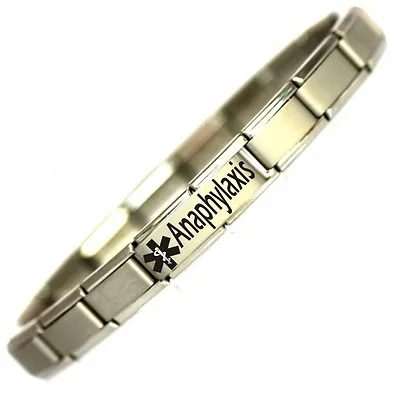 Anaphylaxis  Allergy MEDICAL ALERT CHARM BRACELET - Totally Adjustable Unisex • £12.70