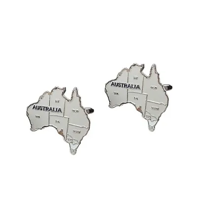 Map Of Australia OZ Novelty Cufflinks. Mens Birthday Christmas Gift  193 • £7.99