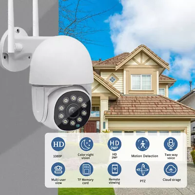 1080P IP Camera Wireless WIFI Outdoor CCTV HD PTZ Smart Home Security IR Cam • £20.99