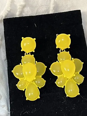 J. Crew Jewelry Candy Gem Drop Yellow Cabochons Earrings Signed • $20