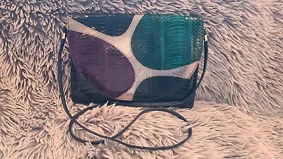 Vintage J. Renee Faux Snake Skin Purse Shoulder Bag Crossbody Retro • $34.95