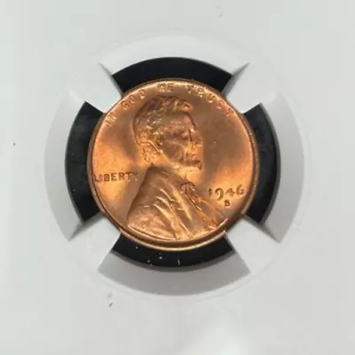 1946-s Lincoln Wheat Cent ~ Ngc Ms 67 Rd ~beautiful Coin~ref#14-012 • $119
