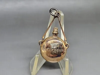 Shriner Masonic Vintage Gold Filled Gettysburg Canteen Pocket Watch Fob Pendant • $99